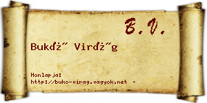 Bukó Virág névjegykártya